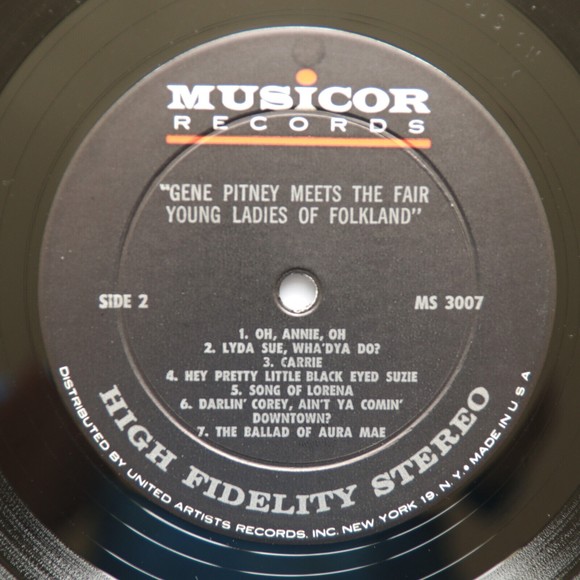 Gene Pitney – Meets The Fair Young Ladies Of Folkland - 12" Vinyl LP MS 3007 EX - Picture 7 of 9
